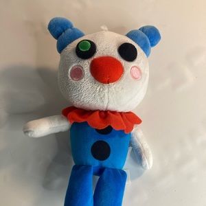 2020 Phatmojo Piggy Clown Plush MiniToon 10” Blue Red White